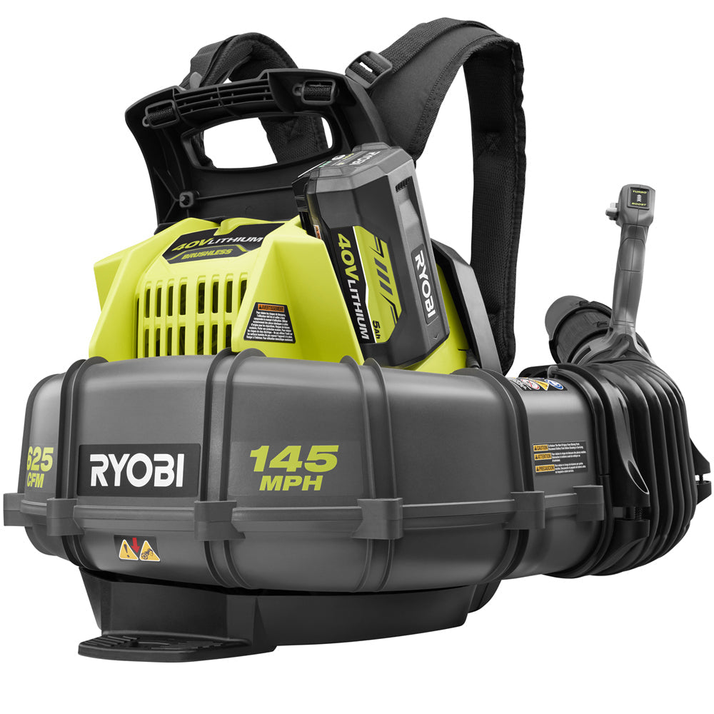 40V Brushless 625 CFM WHISPER SERIES Backpack Blower Kit